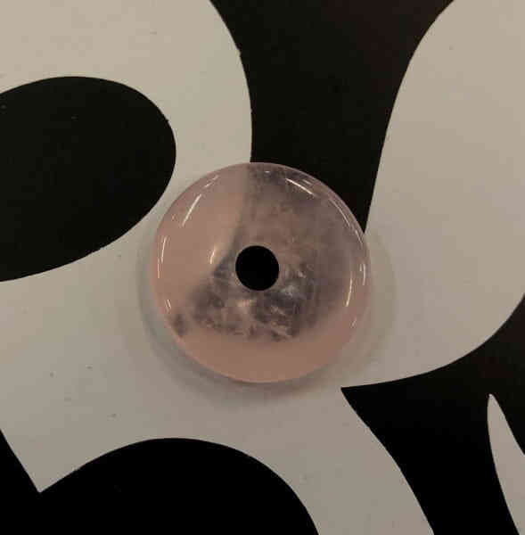 Colgante Donut Cuarzo Rosa pequeño